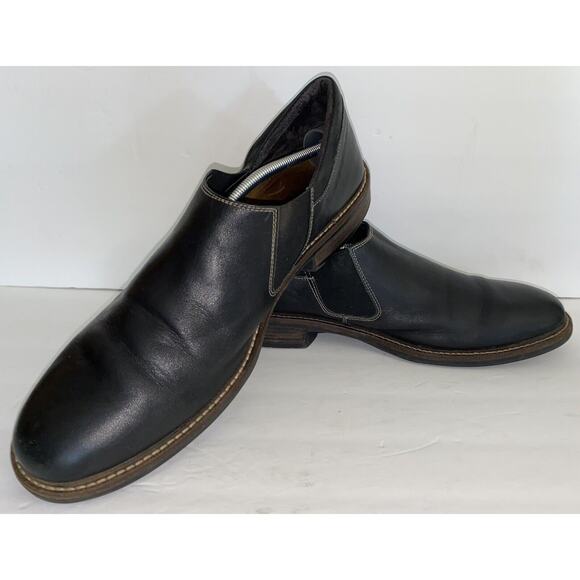 Mens Naot Sz 12.5-13 Black Leather Side Gore Orthotic Slip On Shoe Casual Career - Picture 9 of 9